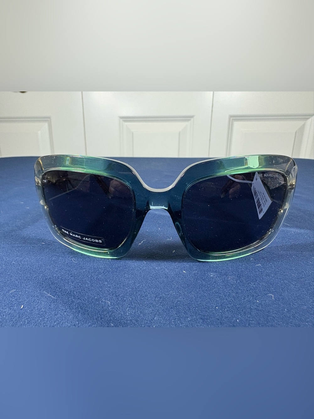 Marc Jacobs Oversized Gradient Sunglasses – Blue Green Transparent Frame